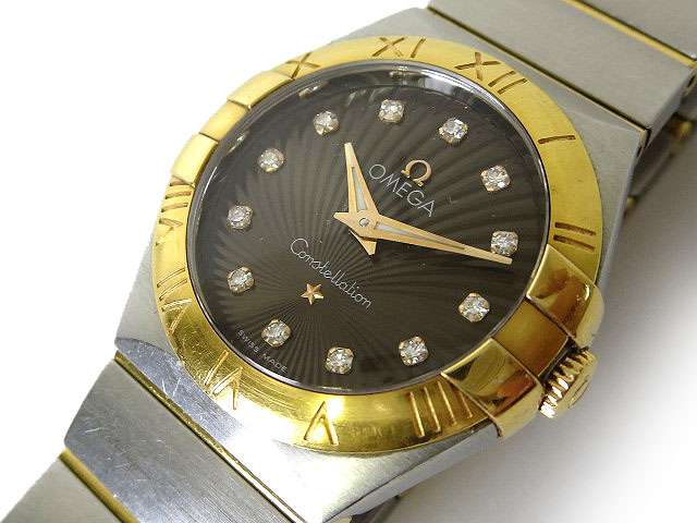 オメガ OMEGA 腕時計 コンステレーション 12P ダイヤ YG ステンレス 