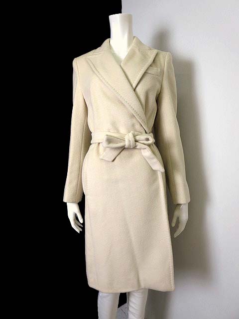 Max Mara クリーム色 ウールピーコート ロリアナ] ピュア ウール コート, beige | Max Mara