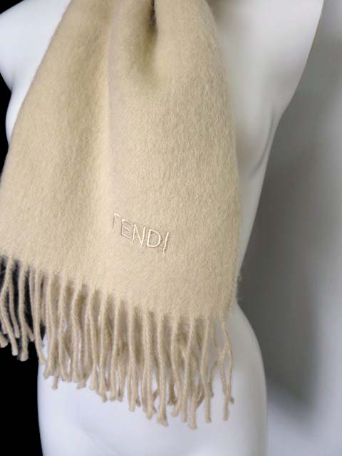 フェンディ FENDI マフラー ショール 大判 カシミヤ ウール ロゴ フェンディ FENDI マフラー ショール 大判 カシミヤ ウール ロゴ