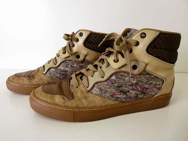 バレンシアガ BALENCIAGA スニーカー シューズ ハイカット レザー 42