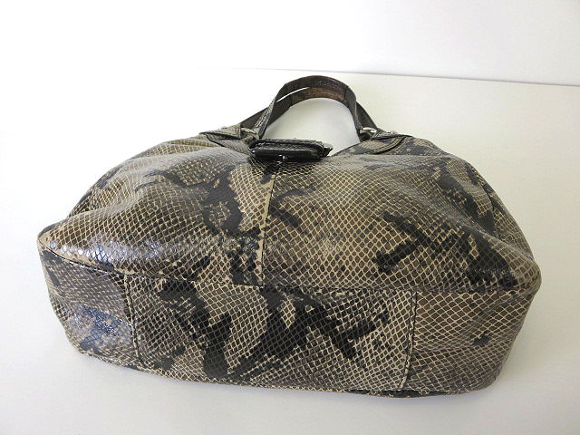 コーチ COACH バッグ ショルダーバッグ パイソン柄 パテント レザー 