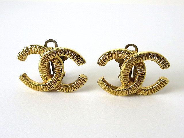 シャネル CHANEL イヤリング ココマーク 93P ゴールド GP ヴィンテージ  