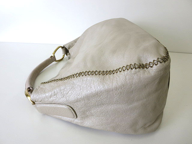 新品未使用 タグ付き SAZABY バッグ ショルダー エートートベージュレザー サザビー SAZABY バッグ ショルダーバッグ レザー ベージュ 牛革