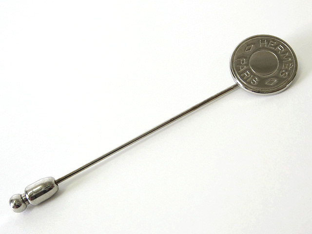 エルメス HERMES ピンブローチ セリエ シルバー メタル アクセサリー  