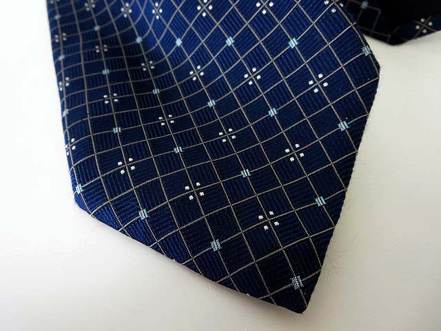 バーバリー BURBERRY ネクタイ チェック柄 紺 ネイビー 紳士 ビジネス
