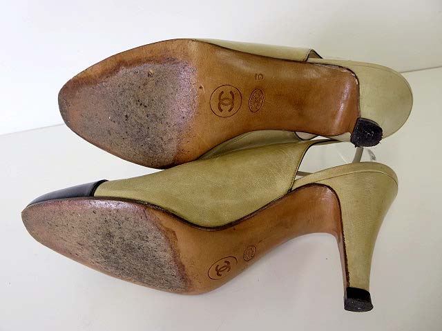 CHANEL ベージュ ブラック トゥキャップパンプス 楽天市場】シャネル バイカラー シューズの通販