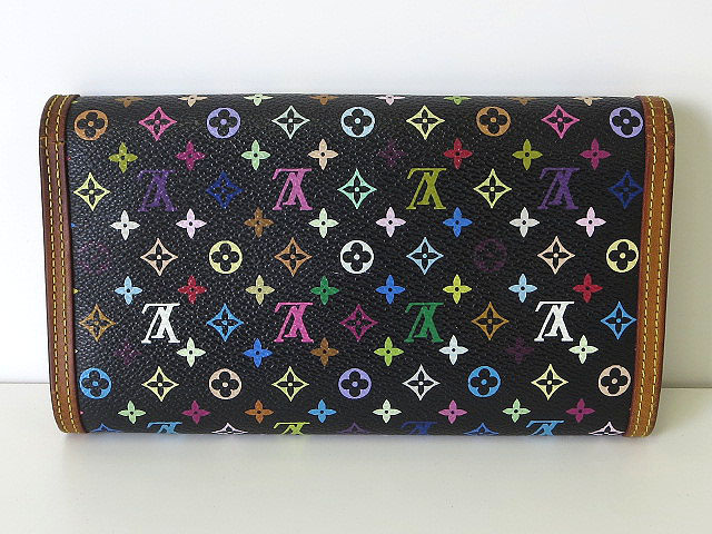 ルイヴィトン LOUIS VUITTON 財布 長財布 モノグラム マルチカラー 黒 