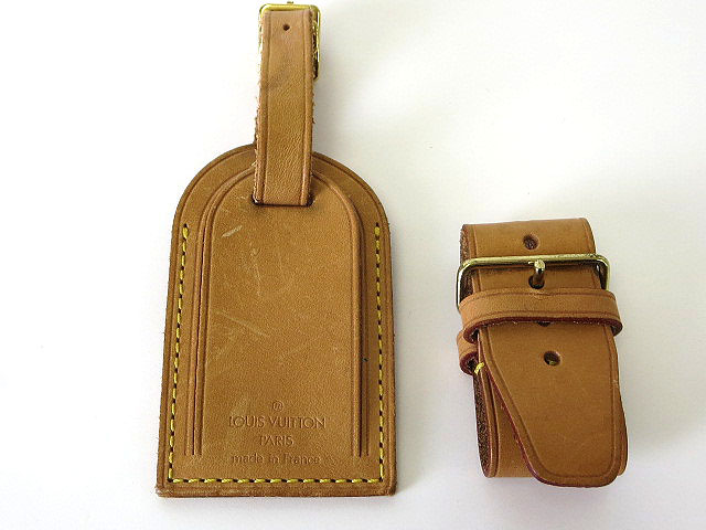 ルイヴィトン LOUIS VUITTON ポアニエ ネームタグ セット レザー ヌメ 