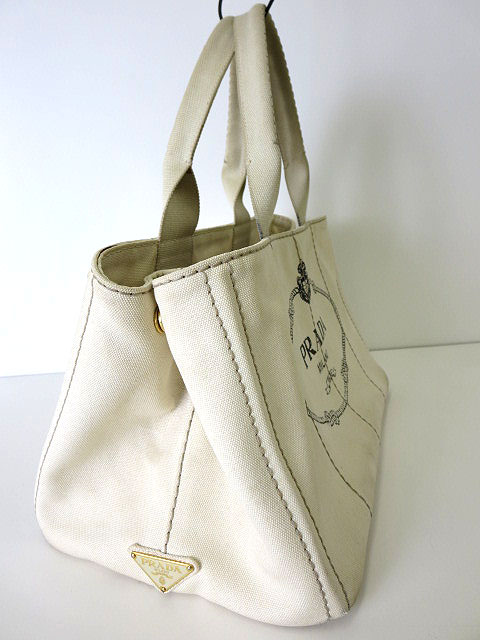 プラダ PRADA バッグ カナパ トートバッグ CANAPA キャンバス オフ白 
