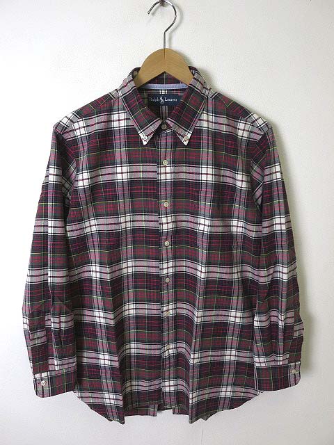 ラルフローレン RALPH LAUREN シャツ ボタンダウン 長袖 マドラス 