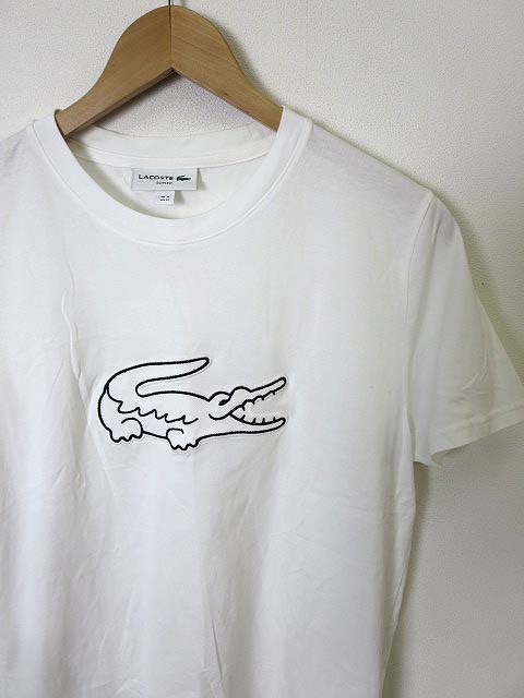 未使用品 ラコステ LACOSTE Tシャツ 半袖 ワニ ロゴ ワッペン