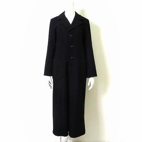 トリココムデギャルソン Tricot Comme Des Garcons コート ロングコート プルオーバー ワンピース ウール 変形 ヴィンテージ M 黒 ブラック Ad1995 レディース 068 ベクトルパーク