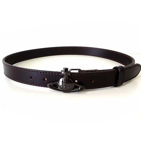 ヴィヴィアンウエストウッド Vivienne Westwood ベルト レザーベルト オーブ バックル 本革 レザー 85 ダークブラウン こげ茶色 メンズ レディース 068 ベクトルパーク
