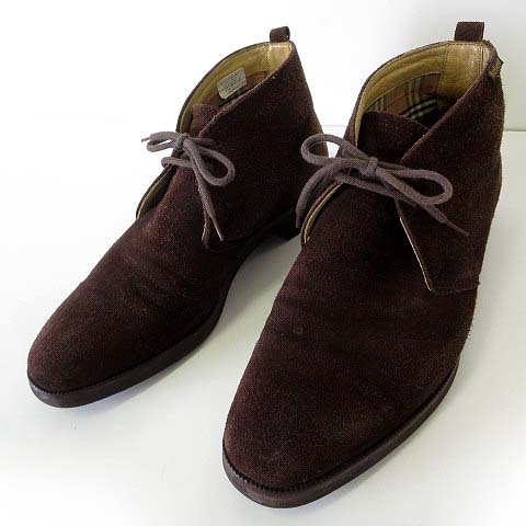 バーバリー BURBERRY ブーツ チャッカブーツ 本革 スエード レザー 