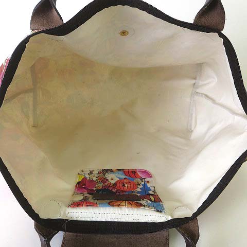 逸品✨ LONGCHAMP 花柄　トートバッグ キャンバス 総柄 プリアージュ ロンシャン LONGCHAMP バッグ ハンド トートバッグ プリアージュ