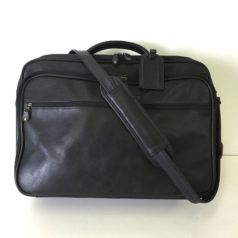 Genni バッグ 2way ブリーフケース ビジネスバッグ レザー ロゴ 黒 ブラック ショルダーストラップ付 本革 かばん 鞄 カバン メンズ 068 ベクトルパーク