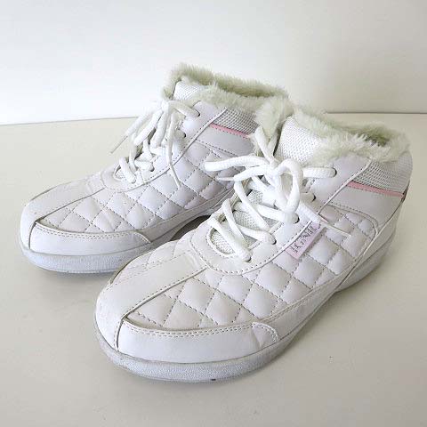 イグニオ Ignio スニーカー シューズ 裏ボア レザー 防寒 24 0cm 白 ホワイト ピンク くつ 靴 レディース 068 ベクトルパーク