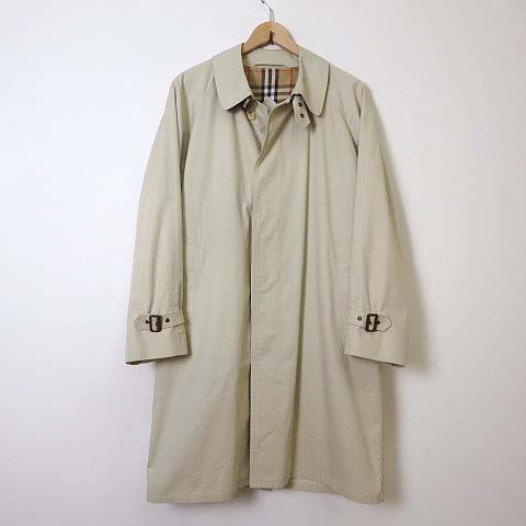 バーバリー Burberry コート ステンカラーコート 裏ノバチェック ロゴ 刺繍 L ライトベージュ 紳士 ビジネス 通勤 アウター メンズ 068 ベクトルパーク