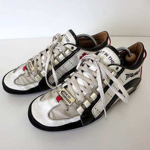 ディースクエアード DSQUARED2 スニーカー シューズ レザー 41 白 