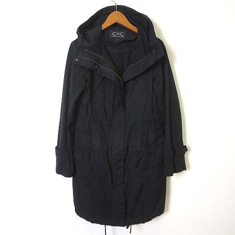 新品 クードシャンス Cdec Coup De Chance ジャケット マウンテン パーカー ロング ジップアップ フード コットン 長袖 Xs 黒 ブラック 小さいサイズ レディース 068 ベクトルパーク