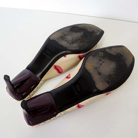 プラダ PRADA ミュール サンダル リップ柄 ドット 水玉 36.5