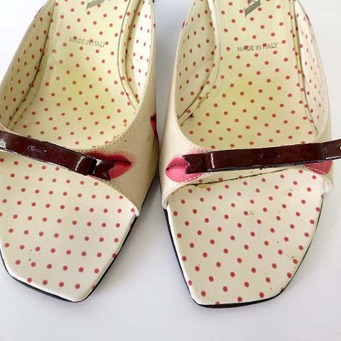 超美品　プラダ　PRADA リップ柄ミュール　90's vintage 超美品 プラダ PRADA リップ柄ミュール 90´s vintage