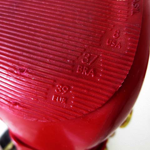 ヴィヴィアンウエストウッド Vivienne Westwood メリッサ melissa パンプス ラバー ハイヒール アンクルベルト 24.5 赤 レッド EU 39 くつ 靴 シューズ レディース