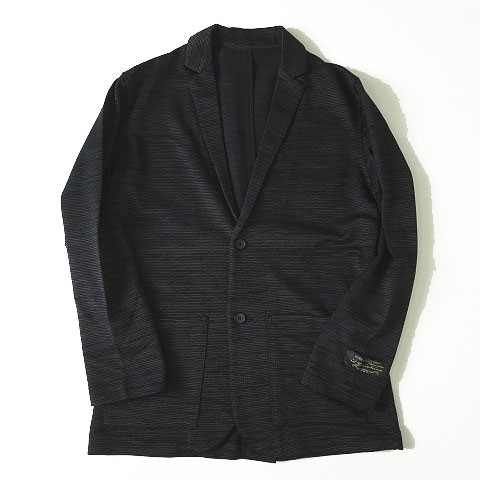 未使用品 ナノユニバース Nano Universe イルビリキーノ ジャケット 19ss スラブ ボーダー サマー ジャージ素材 シングル 2b テーラード S グレー 黒 美品 メンズ 068 ベクトルパーク