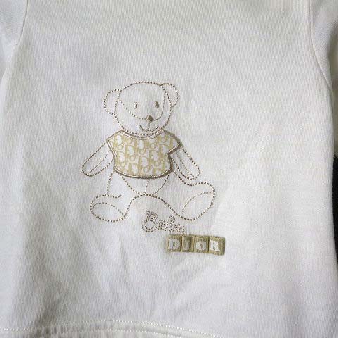 ベビーディオール baby Dior Tシャツ ロンT くま ロゴ ワッペン 刺繍 