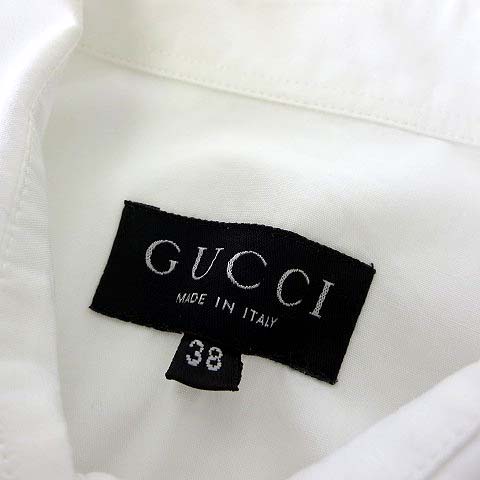 グッチ GUCCI シャツ ブラウス ロングブラウス 長袖 ロゴ 刺繍 