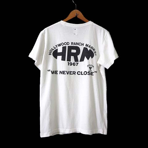 ハリウッドランチマーケット Hollywood Ranch Market Tシャツ カットソー 半袖 ロゴ プリント S 1 白 ホワイト 黒 聖林公司 日本製 メンズ 068 ベクトルパーク