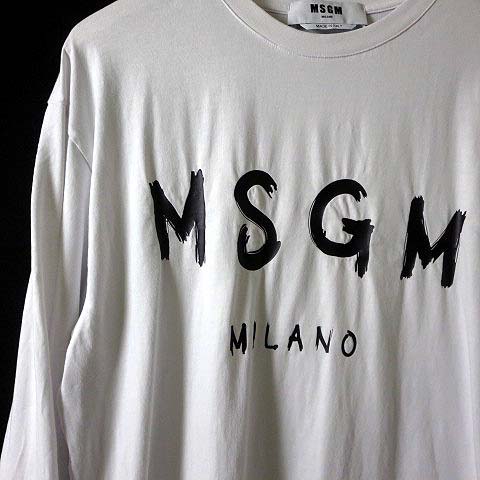 エムエスジーエム MSGM 21SS 新作 Tシャツ ロンT ロゴ プリント 長袖 M 
