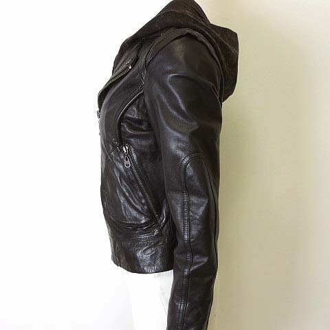 一番の ブラック 黒 ヴィンテージ ライダースジャケット レザー DOMA ドマ - ライダースジャケット