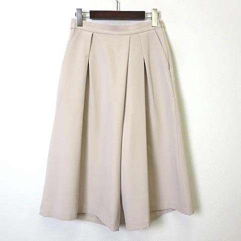 ロペピクニック Rope Picnic パンツ ガウチョパンツ ワイド タック ストレッチ M 38 ピンク ベージュ レディース 068 ベクトルパーク