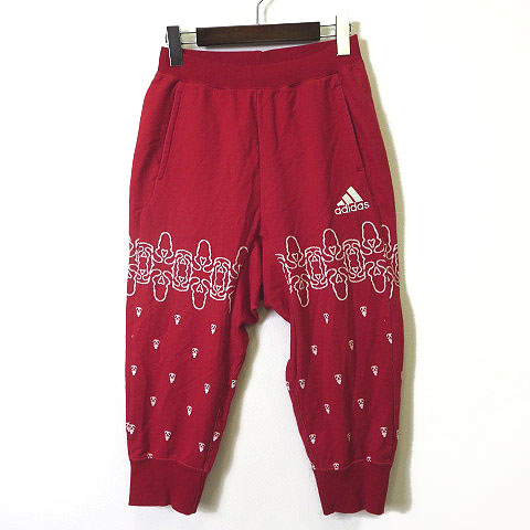 アディダス adidas パンツ サルエル クロップド スウェットパンツ 総柄