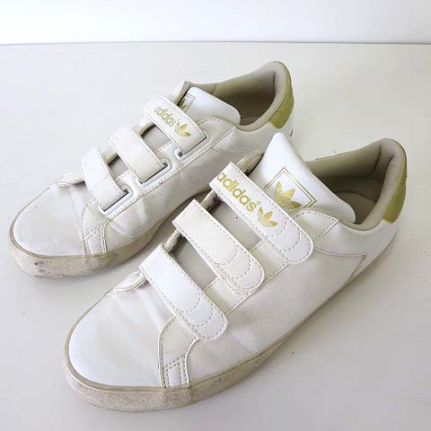 アディダス Adidas スニーカー シューズ ベロクロ レザー 25 0cm 白 ホワイト ゴールド くつ 靴 メンズ 068 ベクトルパーク アディダス Adidas スニーカー シューズ ベロクロ レザー 25 0cm 白 ホワイト ゴールド くつ 靴 メンズ 068 ベクトルパーク
