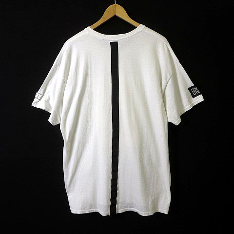 エルビラ ELVIRA Tシャツ ロゴ フォト プリント コットン 半袖 XL 白 