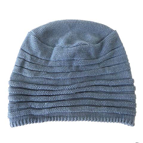 カシラ Ca4la ニットキャップ ニット帽 ボーダー編み サマーニット ヘンプ混 F ブルーグレー メンズ レディース 068 ベクトルパーク