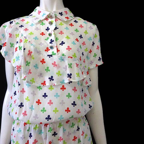 マヌーシュ MANOUSH セットアップ 上下 スカートスーツ 半袖 フリル  