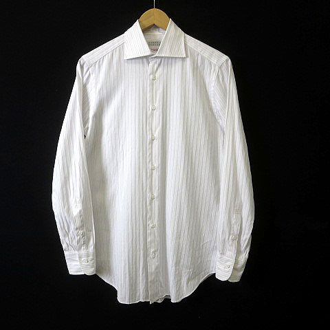 BARNEYS NEW バーニーズニューヨーク BARNEYS NEW YORK リネンワイドカラー シャツ 長袖 ピンク S メンズ YORK（ BARNEYS NEWYORK リネンシャツ メンズ M ホワイト