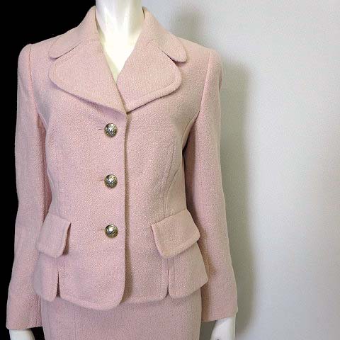 エスカーダ ESCADA スカートスーツ 上下 セットアップ ツイード ウール  