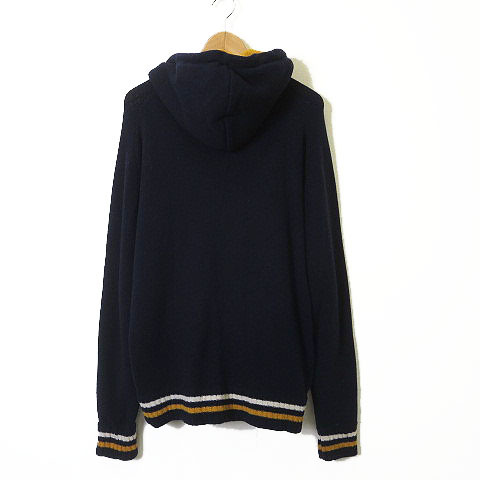 FRANKLIN MARSHALL ネイビー ニットパーカー FRANKLIN MARSHALL ネイビー ニットパーカー 日本未上陸