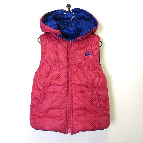 ナイキ NIKE ベスト 中綿 リバーシブル ナイロン ロゴ 水玉 ドット