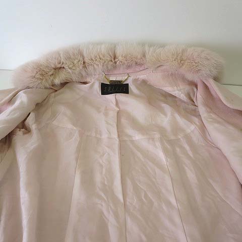新品SOLEIL ロングコートシャドーフォックスピンク三陽商会M