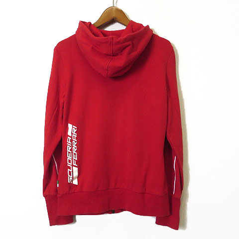 PUMA Ferrari フード付きパーカー 赤 PUMA (プーマ) Ferrari (フェラーリ) パーカー ソフトシェル レッド サイズ:US L