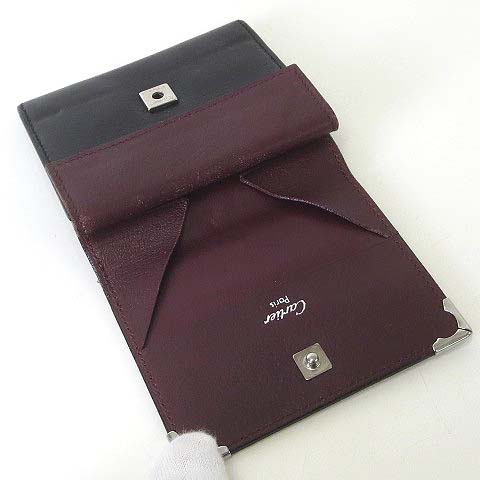 カルティエ Cartier コインケース 小銭入れ レザー 黒 ブラック