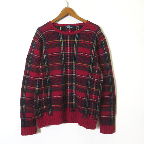 美品！ポロラルフローレンレッドタータンチェック金ボタンウールジャケット LAUREN RALPH LAUREN（ローレン ラルフローレン） コート アウター