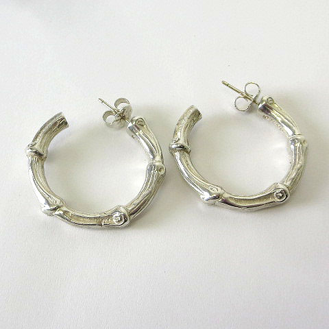 ティファニー TIFFANY & CO. ピアス バンブー フープピアス シルバー  