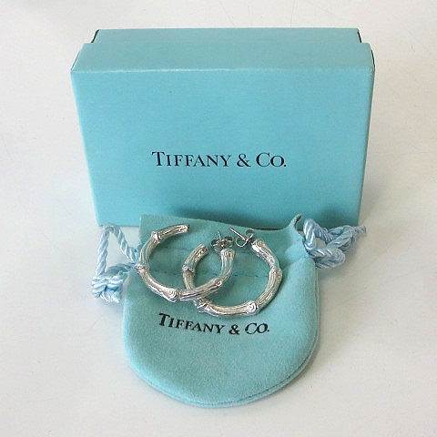 ティファニー TIFFANY & CO. ピアス バンブー フープピアス シルバー 