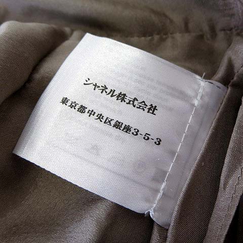 シャネル CHANEL スカート ツイード ウール 絹 シルク ココマーク  